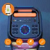 Close-up of the control panel and ports of a portable speaker, with icons indicating connectivity options. Produktbild-Vorschau