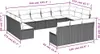 vidaXL 13-tlg. Garten-Sofagarnitur mit Kissen Schwarz Poly Produktbild-Vorschau 3