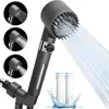 A multifunctional shower head with multiple spray settings and PP filters, presented against a white background with water splashes. Náhled obrázku produktu