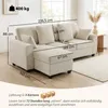 HOMCOM Ecksofa 235,5cm L-Form Sofa 3-Sitzer mit umkehrbarer Produktbild-Vorschau 3