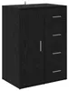 vidaXL Credenza look rovere nero 59 x 39 x 80 cm Materiale Anteprima dell’immagine prodotto 2