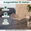 Krzesło ogrodowe KOMFOTTEU wykonane z rattanu PE, krzesło Podgląd zdjęcia produktu 2
