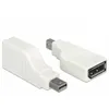 Mini DisplayPort 1.2 Adapter auf DisplayPort 4K 90° weiß Produktbild-Vorschau 1