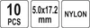 Kunststoffnieten 5,0X17,2Mm 10Stk Yt-35982 Yato Produktbild-Vorschau 4