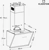 A technical drawing of a range hood with dimensions indicated. Produktbild-Vorschau