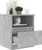 vidaXL Comodino grigio cemento 40x40x50 cm in materiale Anteprima dell’immagine prodotto 6