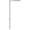 A black metal frame of a shower wall on a white background. Produktbild-Vorschau