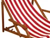 Gartenliege rot-weiß Strandliege Relaxliege Fußablage Produktbild-Vorschau 15