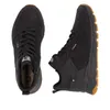 A pair of black high-top sneakers with brown soles, shown from a top-down perspective. Produktbild-Vorschau