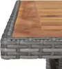 vidaXL 3-tlg. Garten-Essgruppe Grau Poly Rattan und Produktbild-Vorschau 3