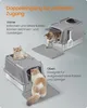 Two cats interacting with a litter box, one entering from the top and another from the front. Produktbild-Vorschau