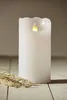 LED Echtwachs-Kerze ''Glow'', weiß,7.5x15cm, Timer, Produktbild-Vorschau 3