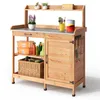 BEALIFE Stół ogrodniczy z szafką dolną 108 x 43 x 125 cm | Podgląd zdjęcia produktu 1