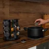 relaxdays Schwarzes Gewürzkarussell in Marmoroptik Produktbild-Vorschau 5