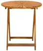vidaXL Klappbarer Gartentisch Natur Ø70 x 75 cm Massivholz Produktbild-Vorschau 3