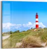 DEQORI Glasbild Echtglas 30x30 cm 'Leuchtturm auf Amrum' Produktbild-Vorschau 1