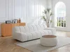 Couchtisch - Mit Stauraum und Bouclé-Stoff + MDF - Weiß - Produktbild-Vorschau 5
