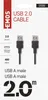 USB kabel 2.0 A vidlice – A vidlice 2m Produktbild-Vorschau