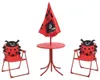 vidaXL Salon de jardin pour enfants avec parasol rouge Voir les images du produit 1