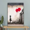 Wanddeko 40x60 cm - Banksy - Kunst - Mädchen - Luftballons Produktbild-Vorschau 4
