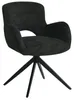 HowHomely THEO Chair Black Fabric - moderný dizajn, Náhľad obrázku produktu 1