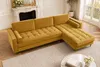 riess-ambiente Elegantes Ecksofa COZY VELVET 260cm senfgelb Produktbild-Vorschau 4