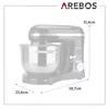 Kuchyňský robot AREBOS 1500W s 6l míchací mísou z nerezové Náhled obrázku produktu 10