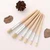 Holzschablone Pinsel Set Rundspitze Borste Haarpinsel Produktbild-Vorschau 5