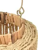 Boho Windlicht Laterne Bast Naturfaser Metall Ø19cm H21cm Produktbild-Vorschau 2