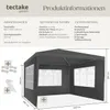 tectake® Pavillon Barinas 3 x 3 m, im Stecksystem Produktbild-Vorschau 5