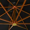 Ampelschirm mit Mast Schwarz 3x3 m Massivholz Tanne Produktbild-Vorschau 4