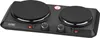 A black dual electric stovetop with silver trim. Produktbild-Vorschau