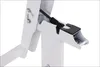 Close-up of a metal mechanism with a black gas strut on a white frame, likely part of a piece of furniture. Anteprima dell’immagine prodotto