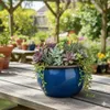 Fioriera in Vetroceramica modello "Bavaria" 45cm Royal Blue Anteprima dell’immagine prodotto 5