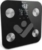A black digital scale with silver accents and a digital display showing measurements. Produktbild-Vorschau