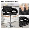 HOMCOM Barhocker, Höhenverstellbar Barstuhl mit Produktbild-Vorschau 5