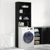 vidaXL Waschmaschinen-Schrank Schwarz Eichen-Optik 64 x 24 Produktbild-Vorschau 2