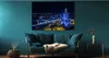 Obraz miasto nocą Warszawa ARCHITEKTURA 3D Dekoracja Podgląd zdjęcia produktu 2