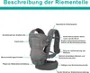 OKWISH Kindertrage Bauchtrage Rückentrage Babytrage Produktbild-Vorschau 6
