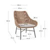 4-er Set Seilsessel Abeli 68 x 85 x 76 cm Seil Beige Stahl Produktbild-Vorschau 9