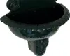 A dark green cast aluminum wall fountain basin with decorative trim. Produktbild-Vorschau