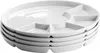 A stack of white divided plates. Podgląd zdjęcia produktu