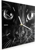 Wanduhr aus Glas mit Motiv Katzengesicht- 30 x 30 cm - Produktbild-Vorschau 2