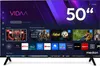A television screen displaying a smart TV interface with various app icons and movie posters. Produktbild-Vorschau