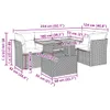 CLORIS 6-tlg. Garten-Sofagarnitur mit Kissen Grau Poly Produktbild-Vorschau 12