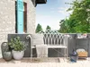 BELIANI Gartenbank Metall Weiß Breite 130 cm für Terrsse Produktbild-Vorschau 2