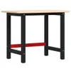 vidaXL Banco da lavoro 100x60x81,5 cm in legno massiccio di Anteprima dell’immagine prodotto 1