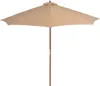 vidaXL Sonnenschirm mit Holz-Mast 300 cm Taupe Produktbild-Vorschau 1