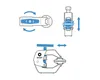 Diagrams illustrating the use of a tool, possibly for electronics repair. Produktbild-Vorschau