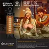 A couple is enjoying marshmallows by a heater in a winter setting. Produktbild-Vorschau